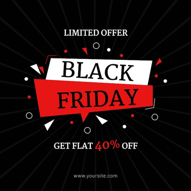 Black friday verkoop banner ontwerpsjabloon