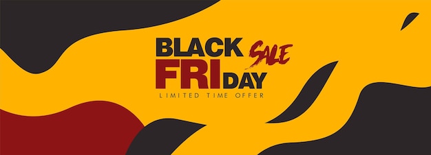 Black Friday verkoop banner poster lay-out ontwerp rode kleur op donkere achtergrond