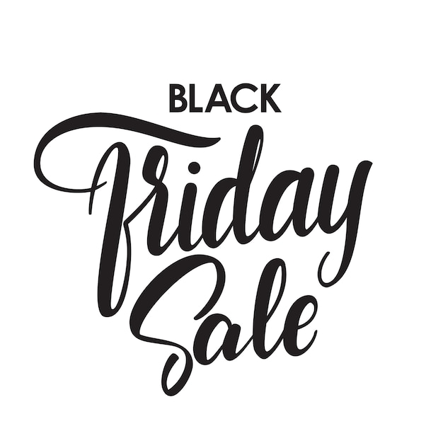 Black Friday-verkoop belettering van ontwerp