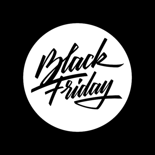 Black Friday verkoop belettering