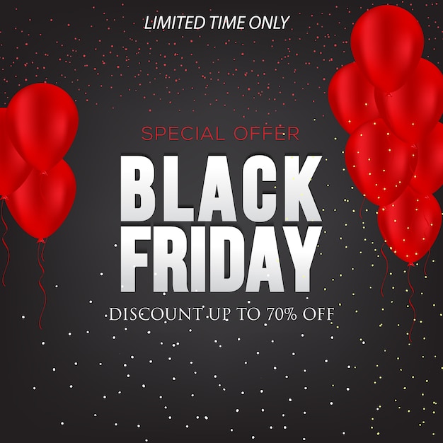 Vector black friday verkoop illustratie.