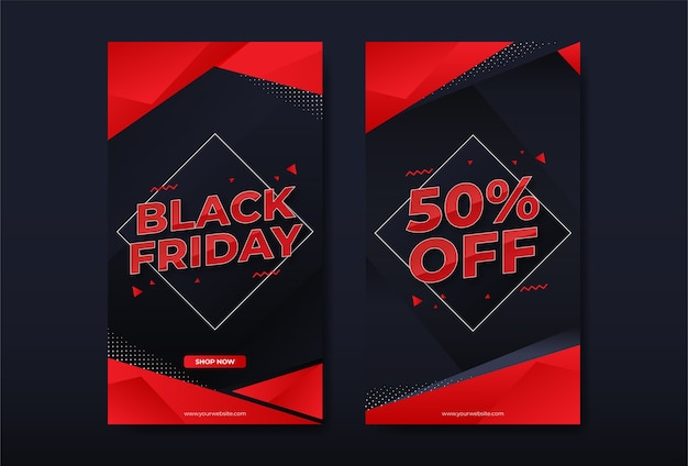 Black Friday verkoop Instagram verhaal sjabloon