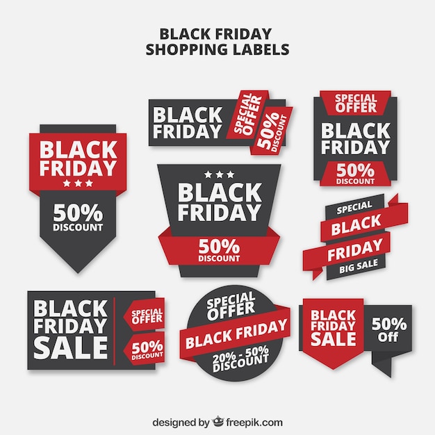 Black friday verkoop labels collectie