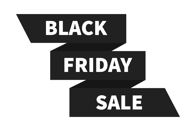 Black friday verkoop lintbanner Vector geïsoleerd element