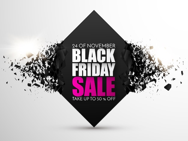 Black friday verkoop ontwerpsjabloon