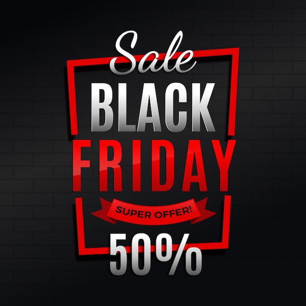 Black friday verkoop sjabloon voor spandoek.