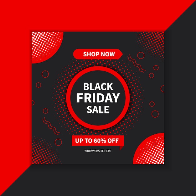 Black Friday verkoop sociale media banner sjabloon