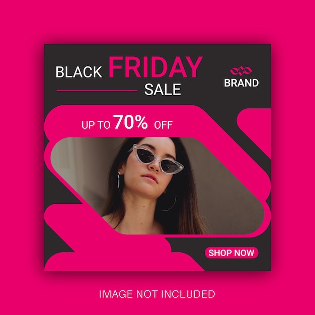 Black Friday-verkoop sociale media of instagram-postsjabloon