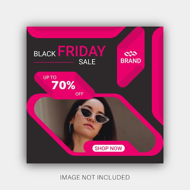 Black Friday-verkoop sociale media of instagram-postsjabloon