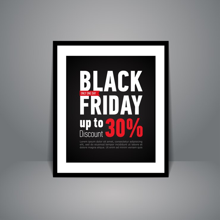 Vector black friday-verkoopaffiche staan