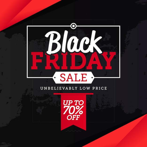 Black Friday-verkoopbanner Malplaatjevector