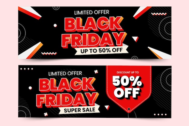 Black Friday-verkoopbanner ontwerpsjabloon