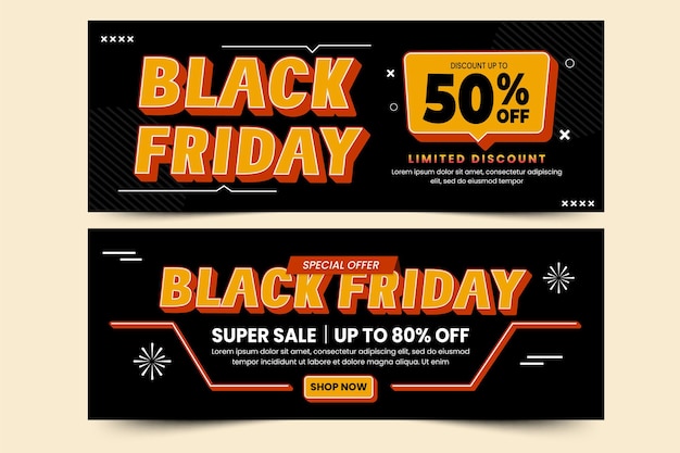 Black Friday-verkoopbanner ontwerpsjabloon