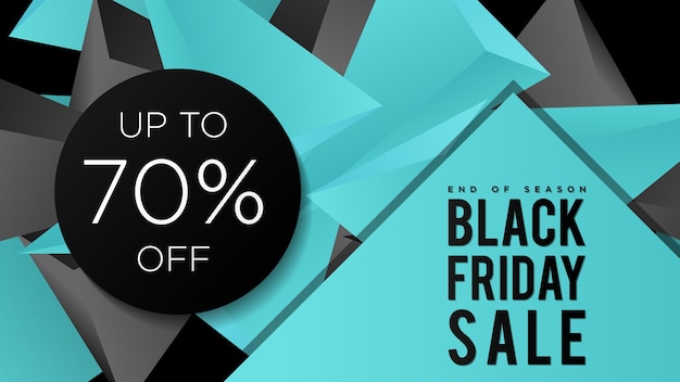 Vector black friday-verkoopbanner ontwerpsjabloon