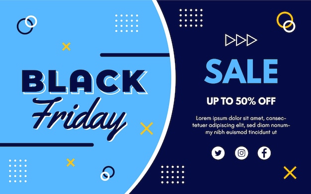 Vector black friday-verkoopbanner