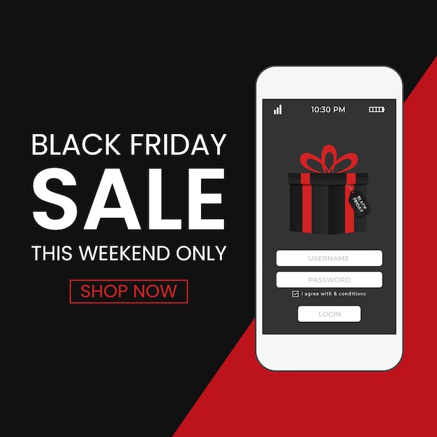 Vector black friday-verkoopbannerconcept.