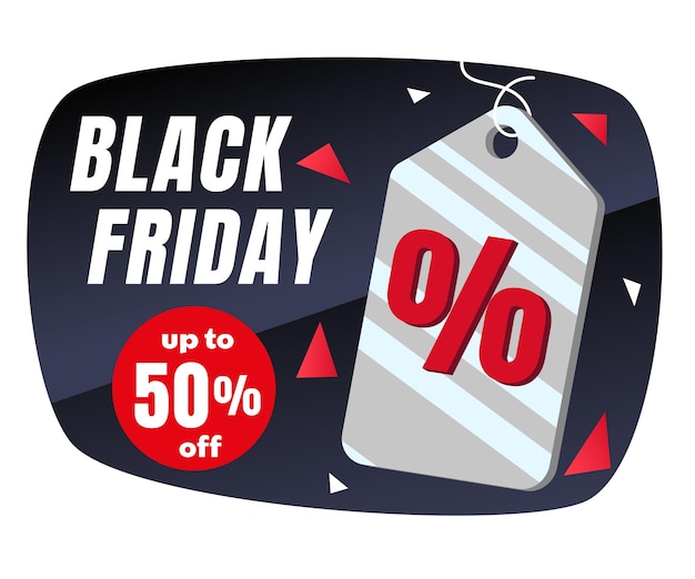 Black friday-verkoopbannermalplaatje met verkoopmarkering