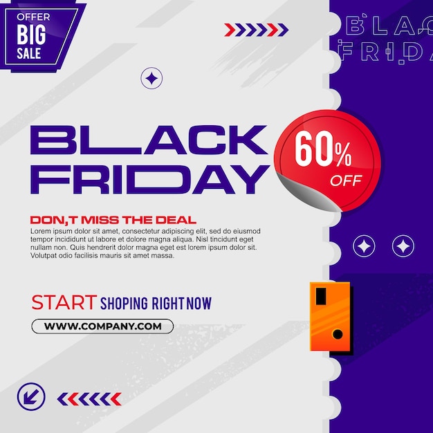 Black friday-verkoopbannervector