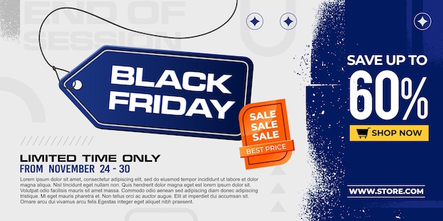 Black Friday-verkoopbannervector