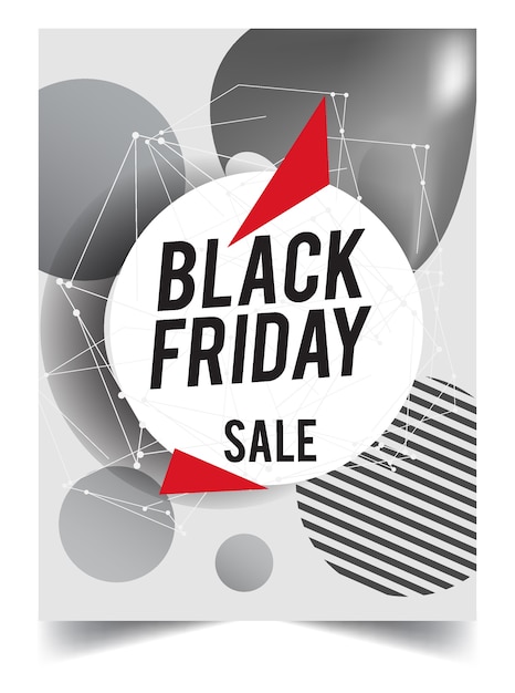 Black friday-verkoopontwerpmalplaatje met modern en eenvoudig ontwerp.