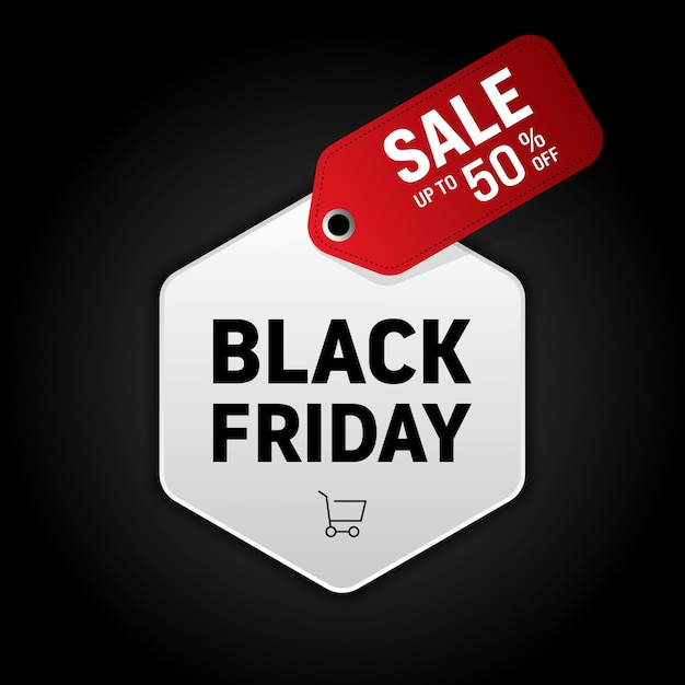 Black friday-verkooppromotiebanner en speciale aanbiedingskorting.