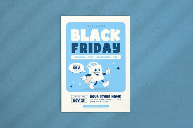 Vector black friday vertical poster template