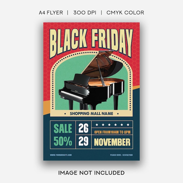 Vector black friday vintage poster template