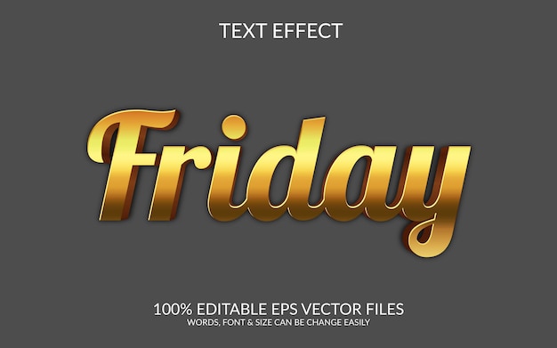 Vector black friday volledig bewerkbare 3d-tekstillustratie ontwerpsjabloonontwerp