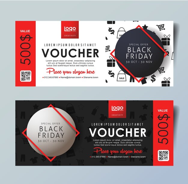 Black friday voucher kaartsjabloon