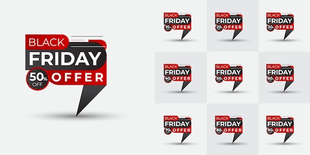 Black Friday web Banner bundel ontwerpsjabloon sociale media post bundel ontwerp