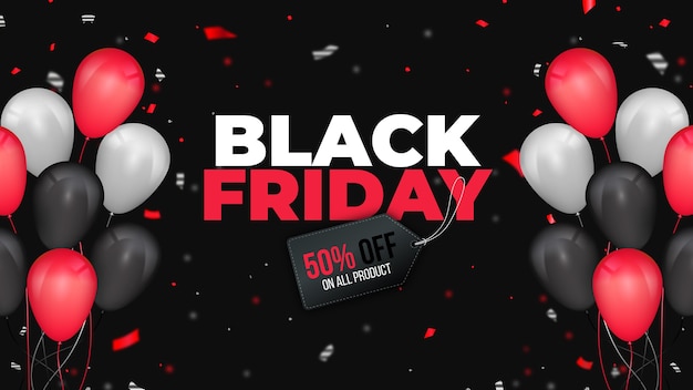 Modello di banner web del black friday