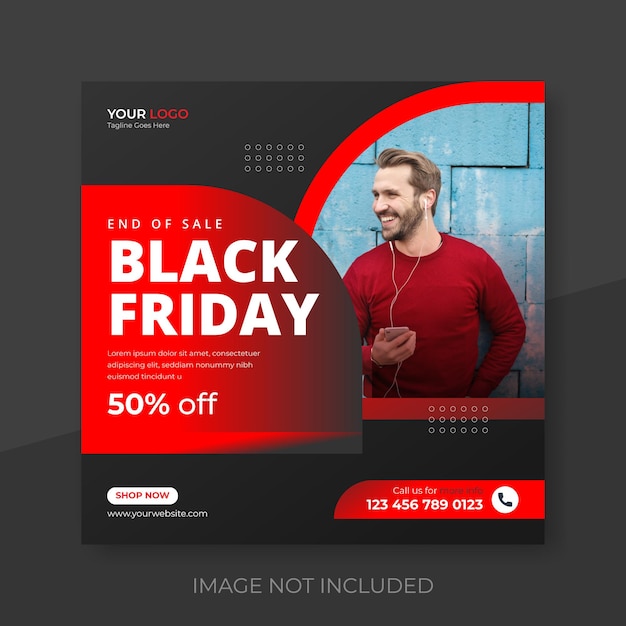 Vector black friday weekend sal social media post and instagram post web banner premium vector