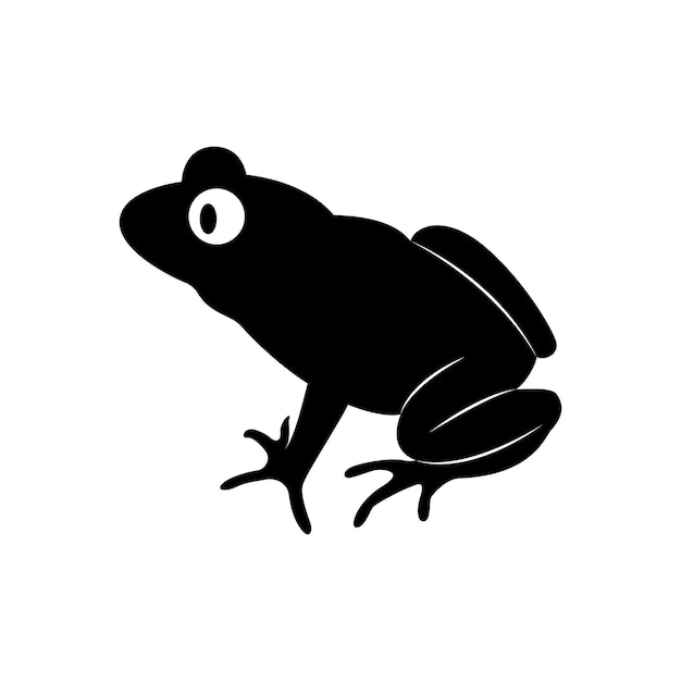 Vector a black frog silhouette