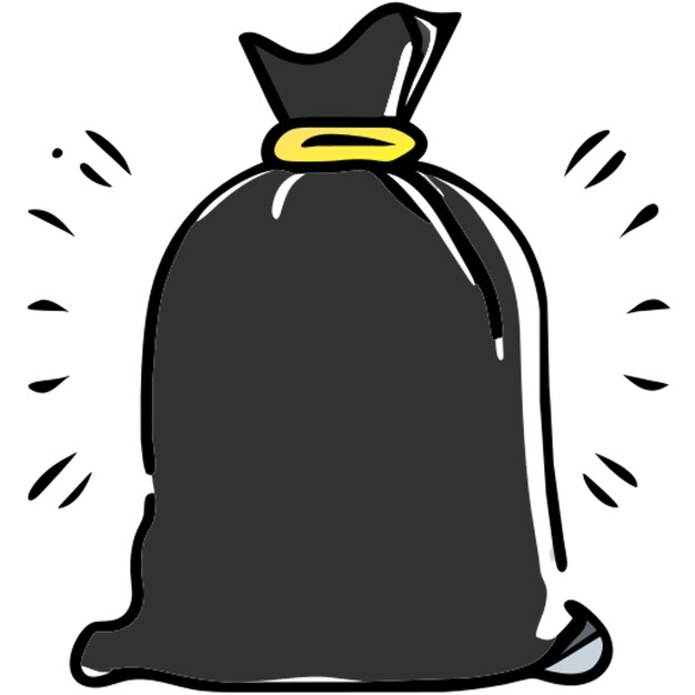 black garbage bag icon