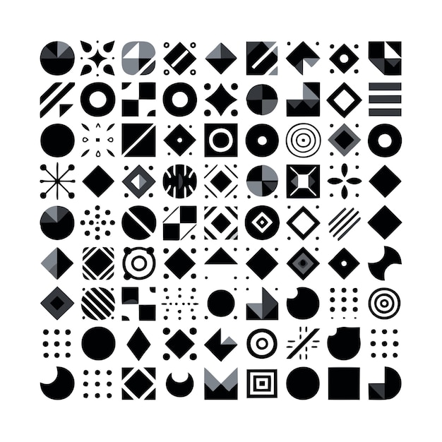 Vector black geometric background flat vector design