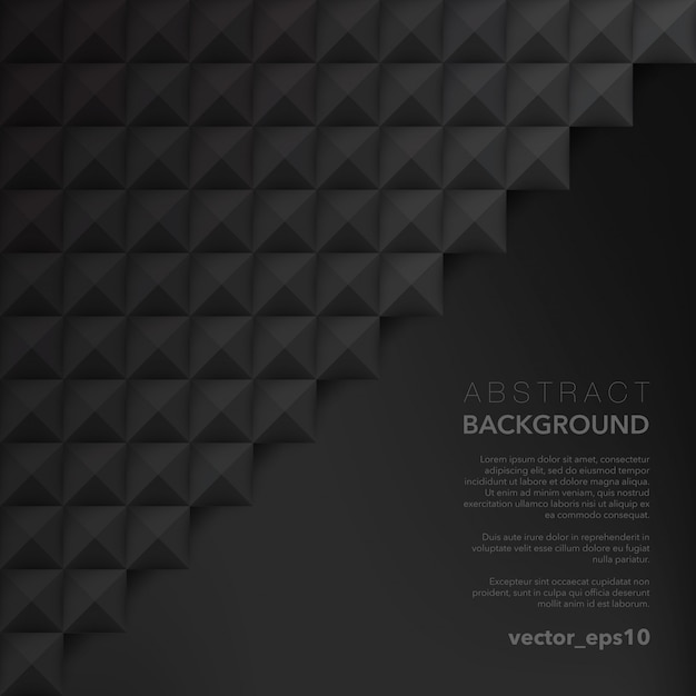 Black geometric surface. abstract vector surface.