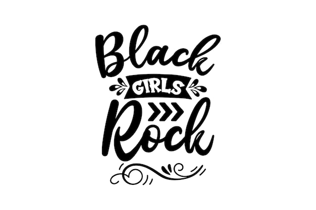 Vector black girls rock svg