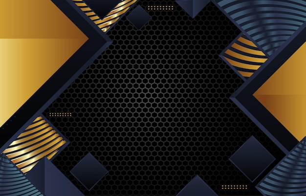 Black and gold abstract background with gradient color concept