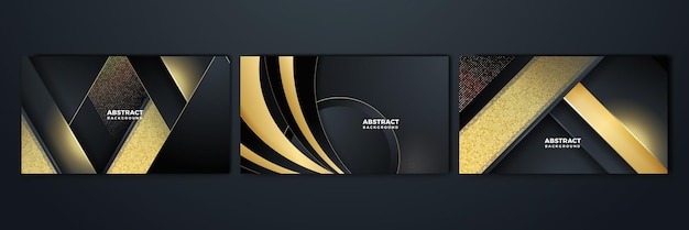 Vector black and gold abstract background