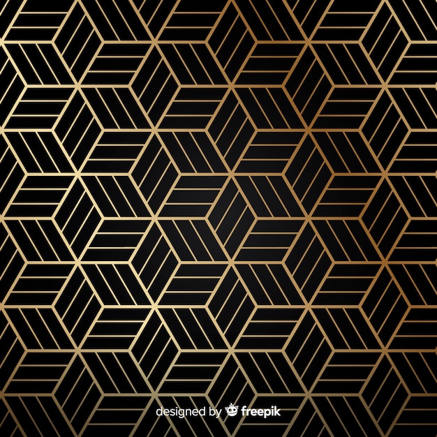 Vector black and gold background