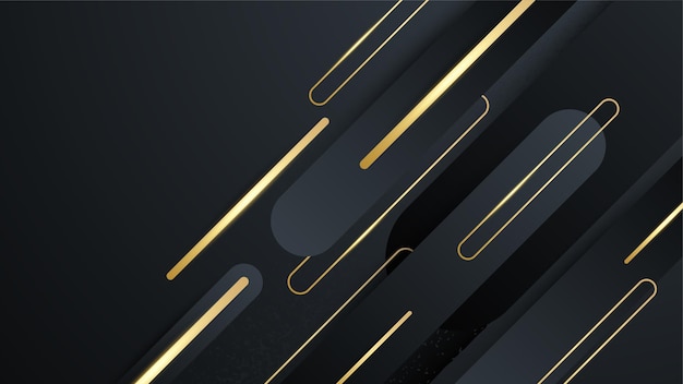 Vector black gold background