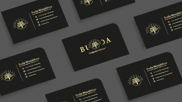 Vector black-gold-business-card