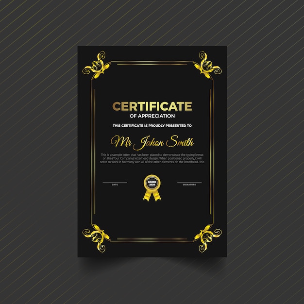 Black Gold Certificate