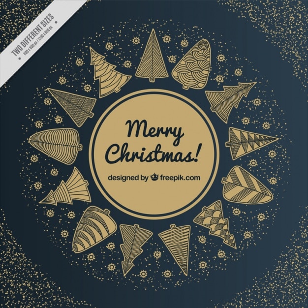 Black and gold christmas background