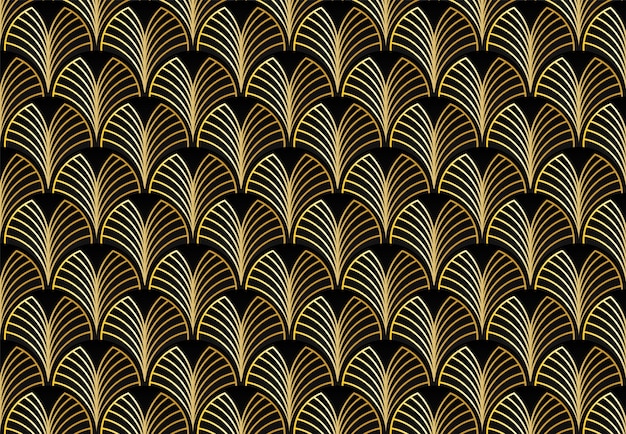 Vector black and gold circle shape