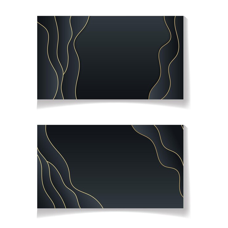 Vector black and gold color abstract modern background design with line shape