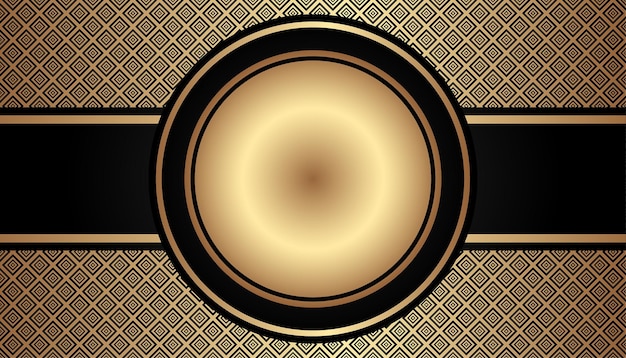 Black and gold color luxury abstract background with glorious lighting