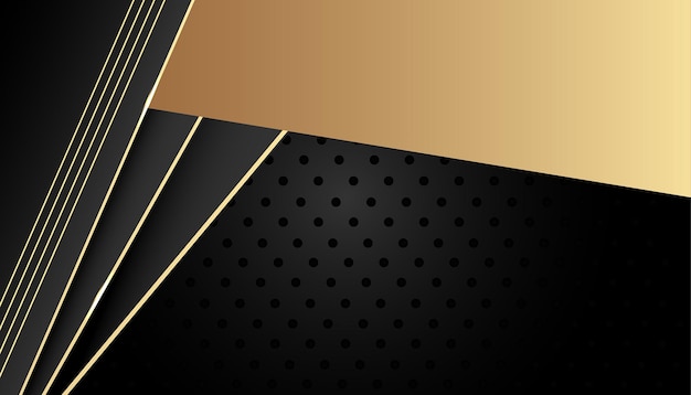 Black and gold color luxury background template