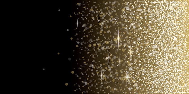 Vector black and gold glitter background