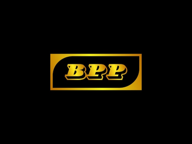 Vettore un logo nero e oro per bpp.